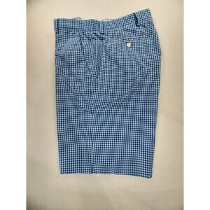 Footjoy Blue White Gingham Check Golf Shorts Men Size 36 Summer PGA Caddyshack